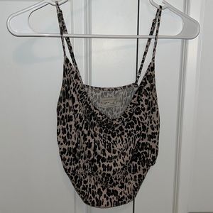 Urban Outfitters cowl neck cheetah print cami